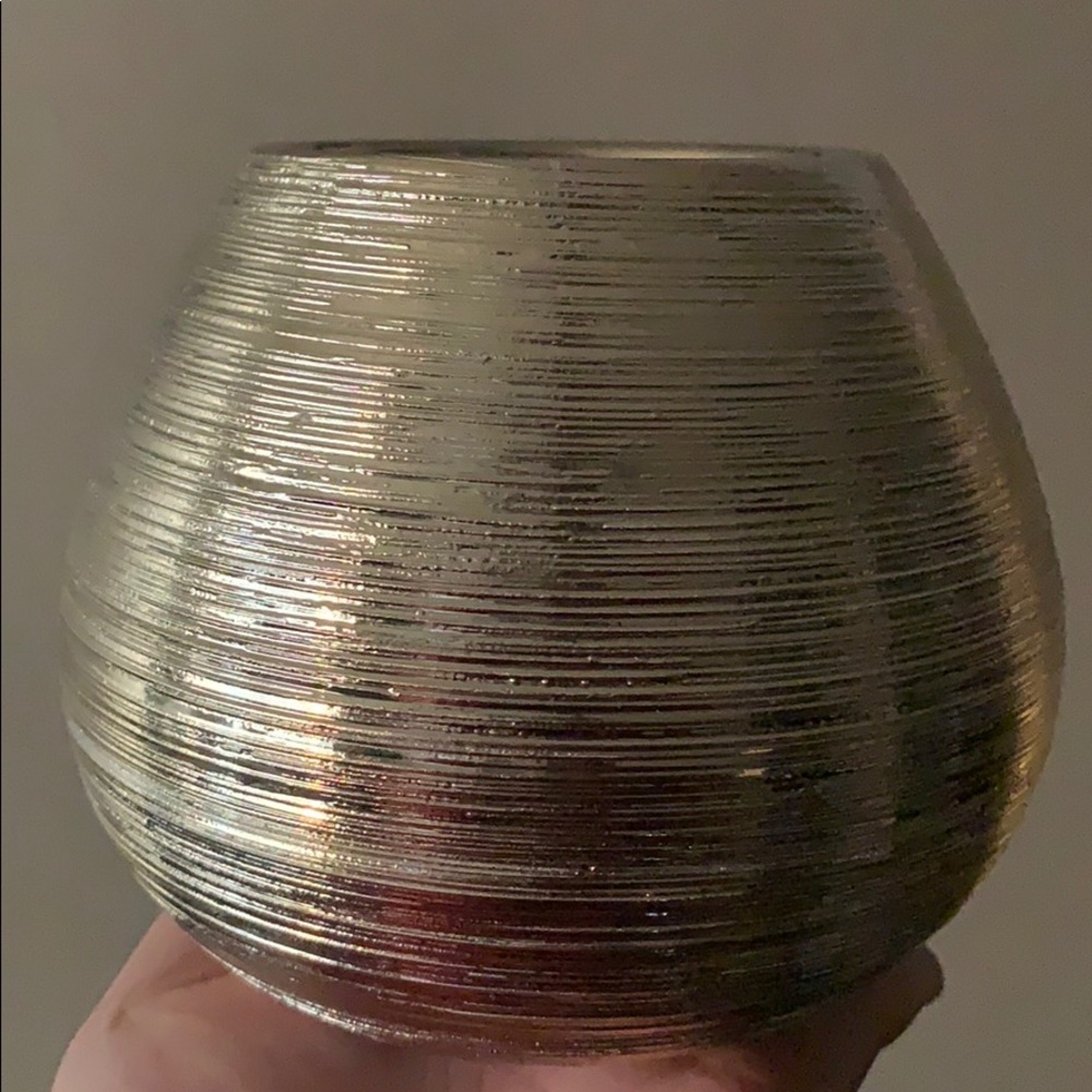 Shimmery gold container/vase